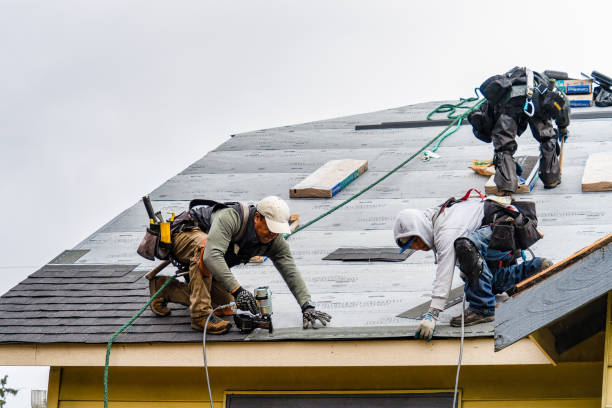 Professional Gutter Installation technician working in Lyme, NH